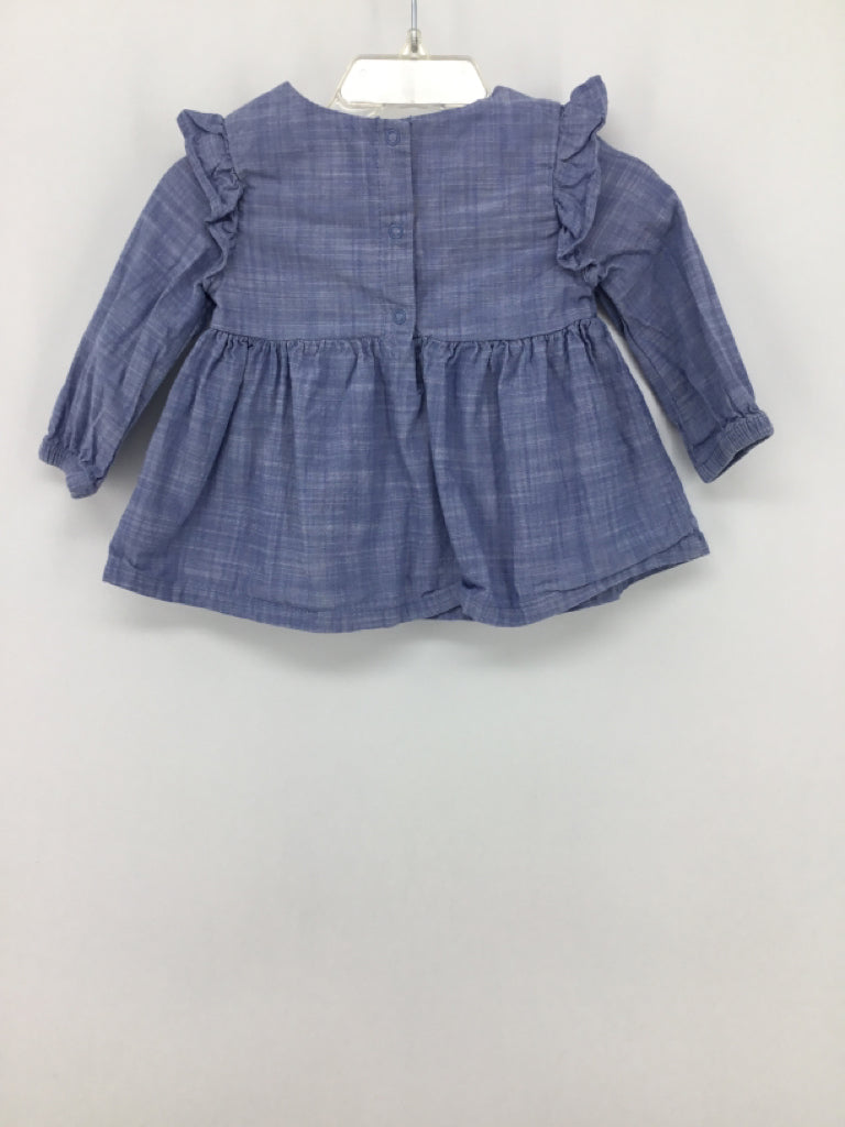 Cat & Jack Child Size 6-9 Months Blue Shirt - girls