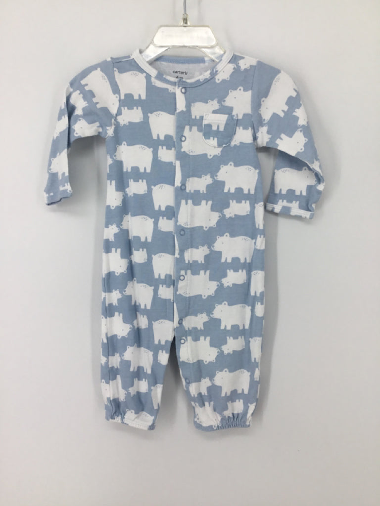 Carter's Child Size 6 Months Blue Print Pajamas - boys