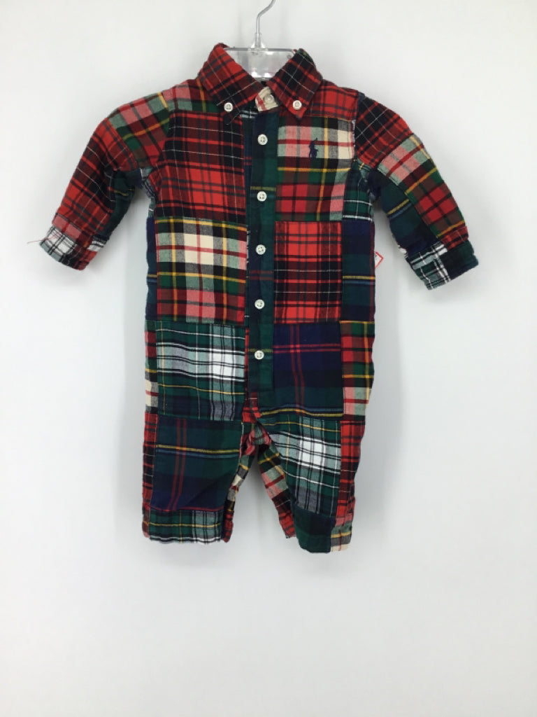 Ralph Lauren Child Size 3 Months Multi-Color Patchwork Outfit - boys