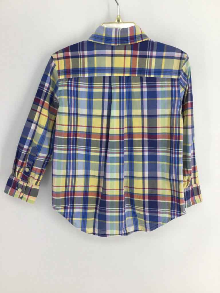 Ralph Lauren Child Size 3 Yellow Plaid Shirt - boys
