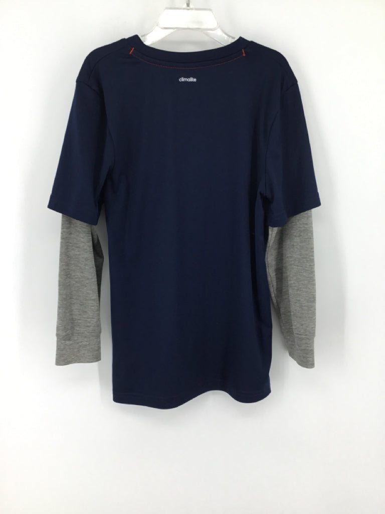 Adidas Child Size 7 Navy screen printed T-shirt - boys
