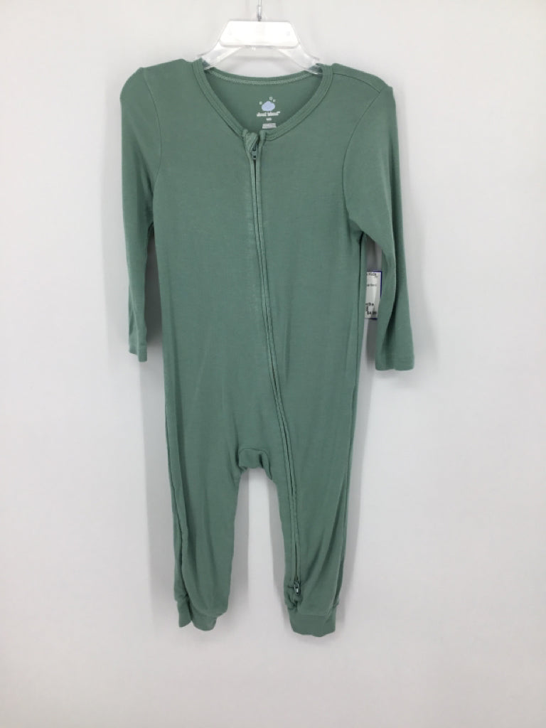 cloud island Child Size 18 Months Green Solid Pajamas - boys