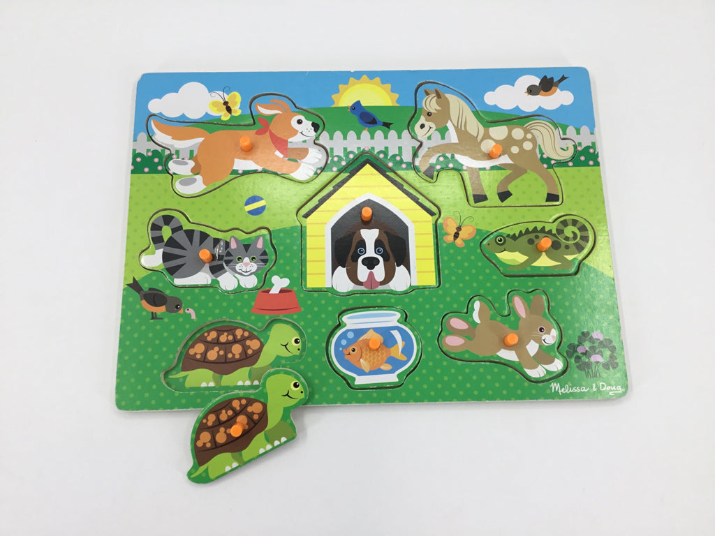 Melissa & Doug Wooded Peg Puzzle - Pets