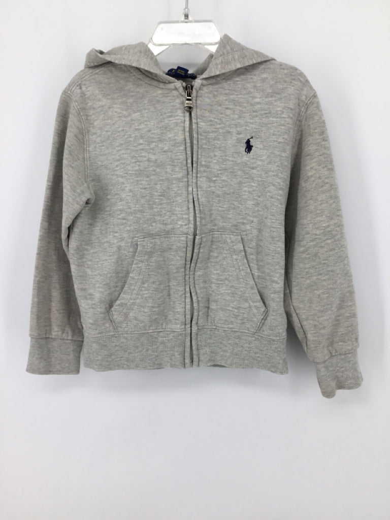 Ralph Lauren Child Size 5 Gray Solid Hoodie - boys