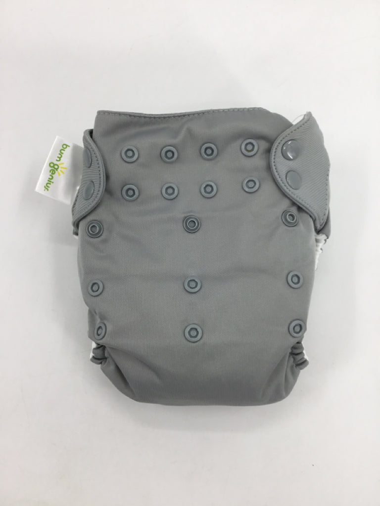 Bum Genius Child Size ONE Gray Solid Pocket Cloth Diaper