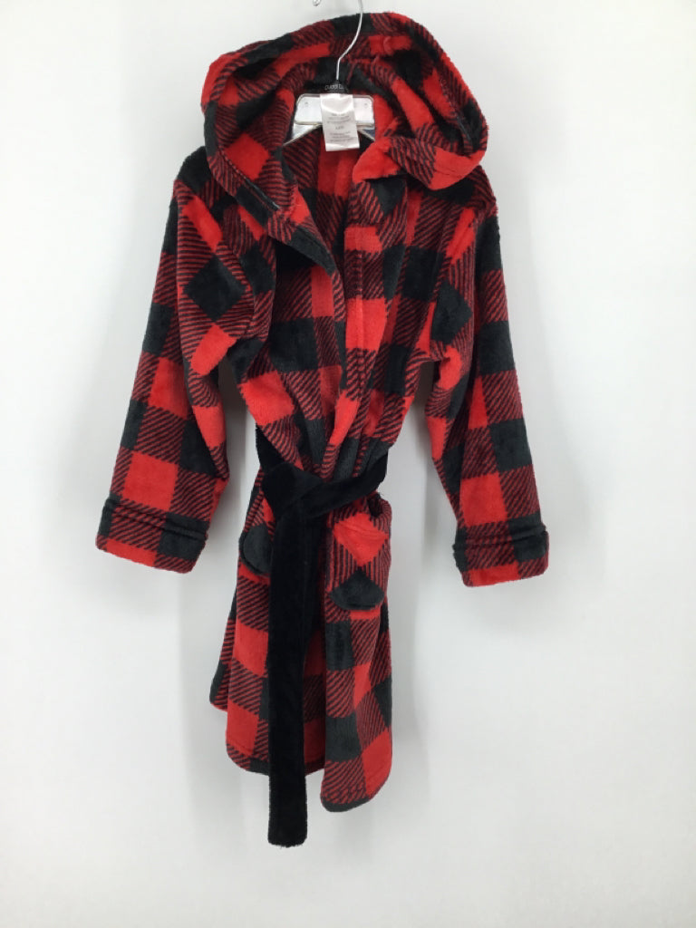Cuddl Duds Child Size 4 Red Checkered Robe - boys