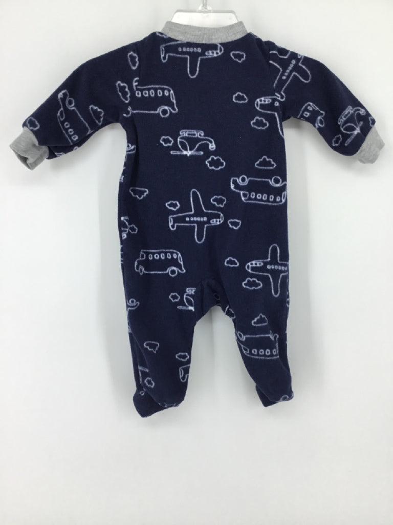 Carter's Child Size Newborn Navy Sleepers
