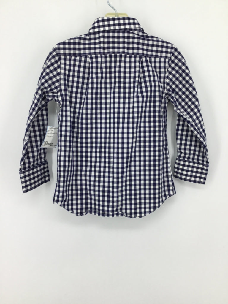Crewcuts Child Size 2 Navy Gingham Shirt - boys
