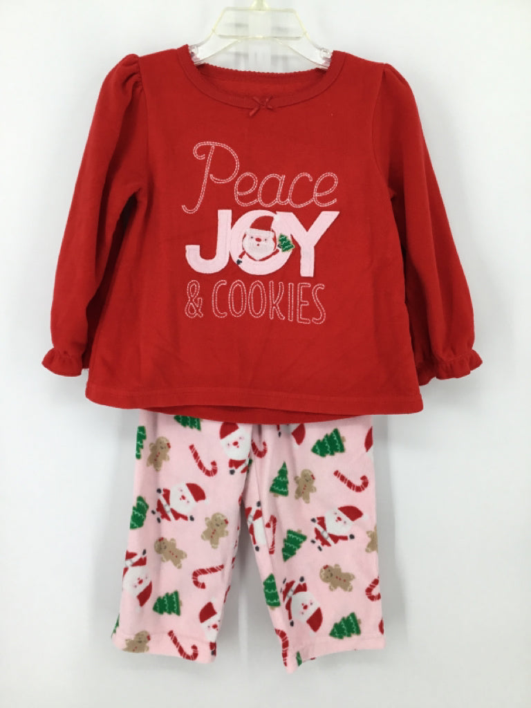 Just One You Made by Carters Child Size 2 Red Christmas Pajamas