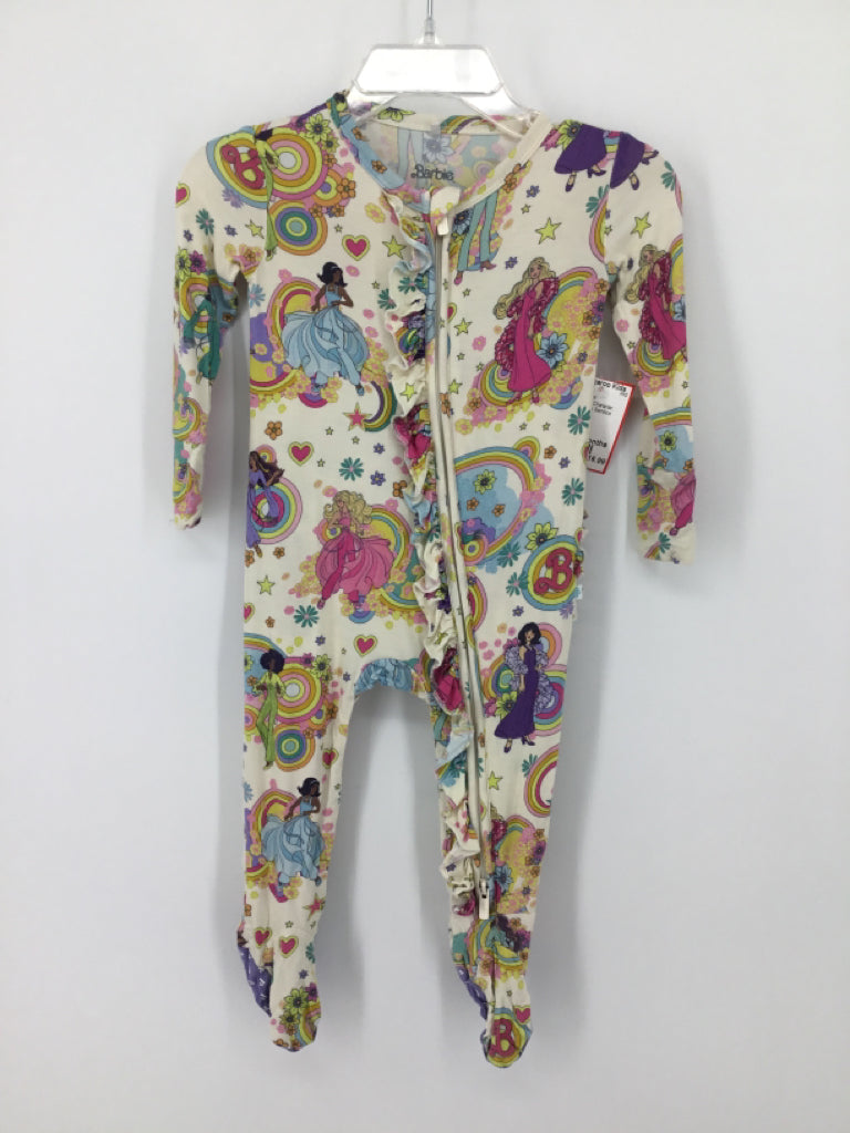 Posh Peanut + Barbie Child Size 3-6 Months Multi-Color Sleepers