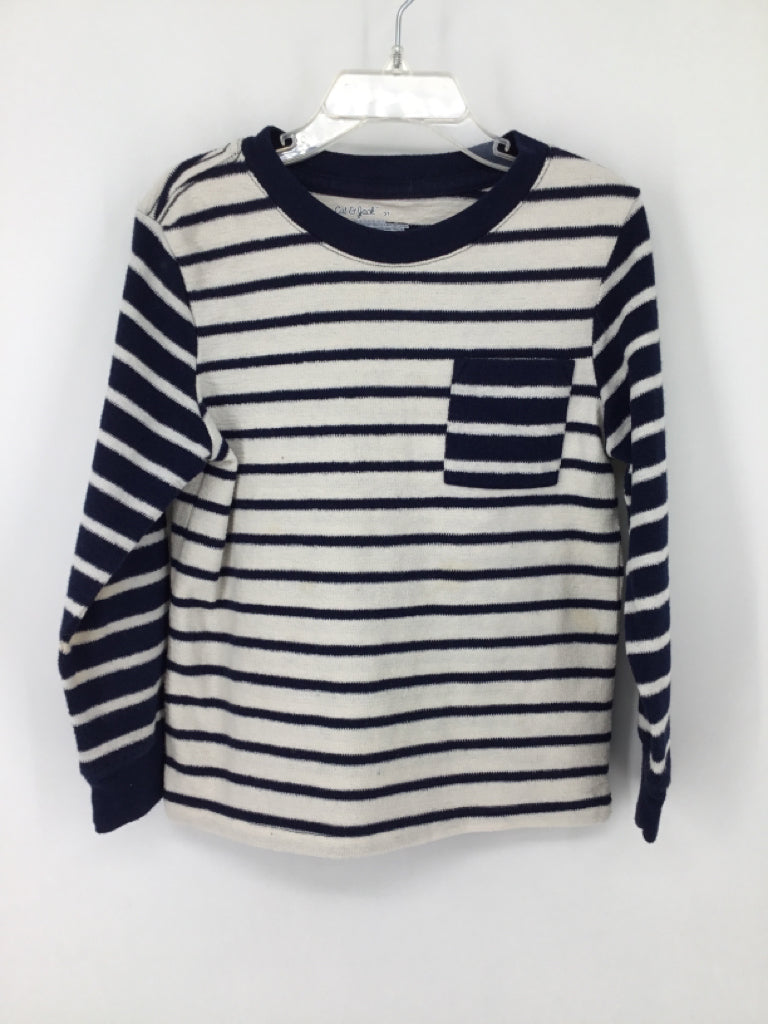 Cat & Jack Child Size 5 Navy Stripe Shirt - boys
