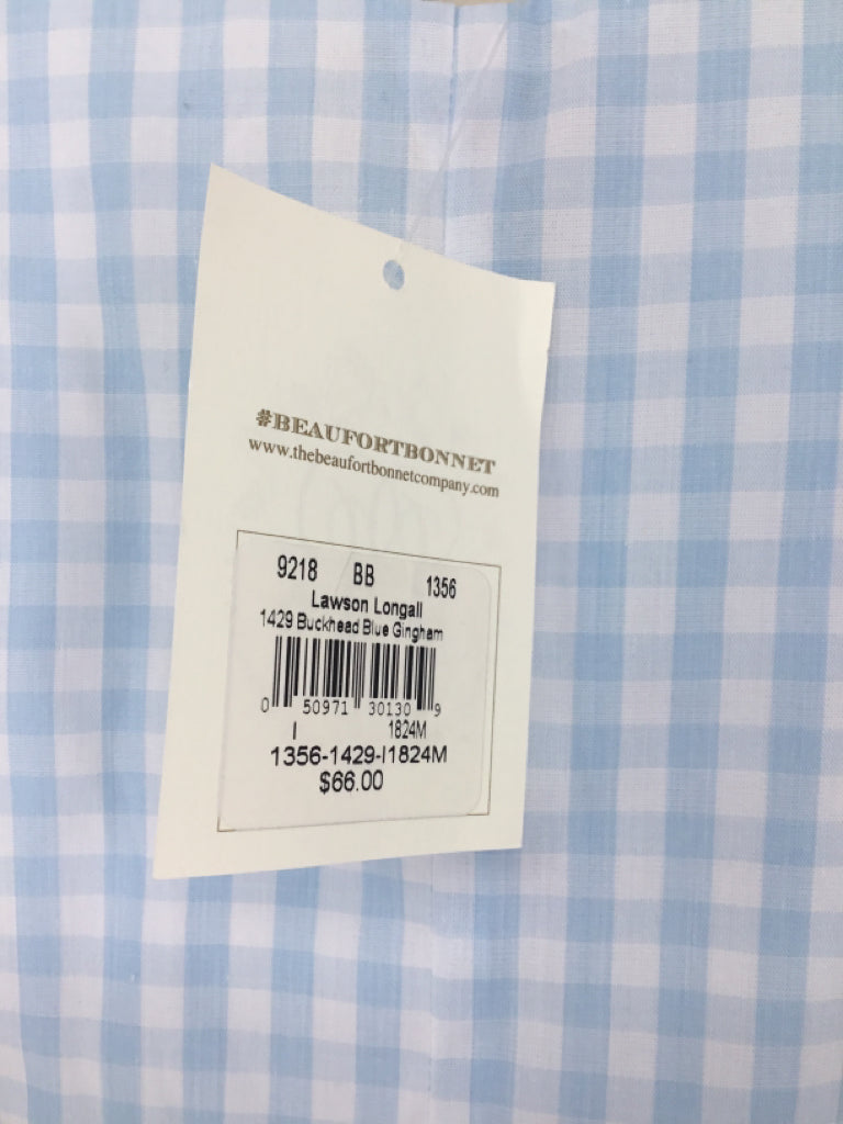 The Beaufort Bonnet Co Child Size 18-24 Months Blue Gingham Outfit - boys