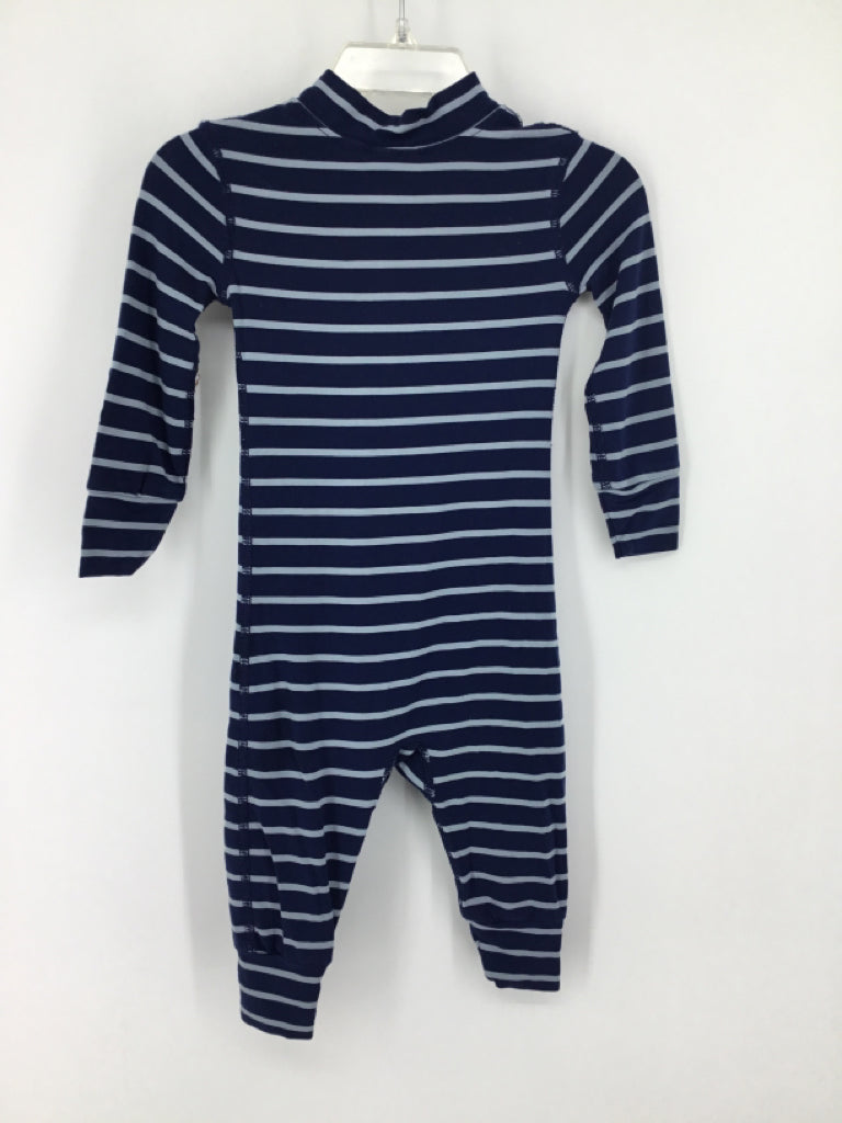 Hanna Andersson Child Size 6-12 Months Blue Stripe Pajamas - boys