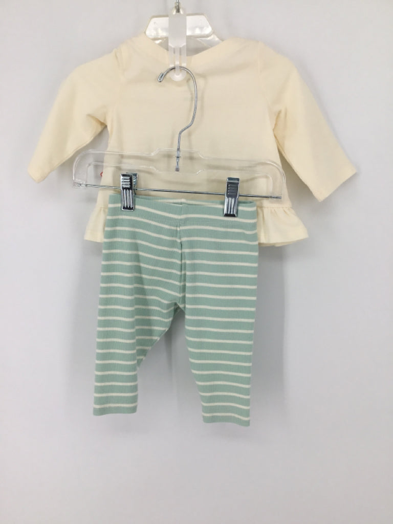 cloud island Child Size 0-3 Months Cream Outfit - girls