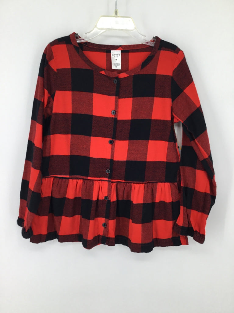 Carter's Child Size 7 Red Shirt - girls