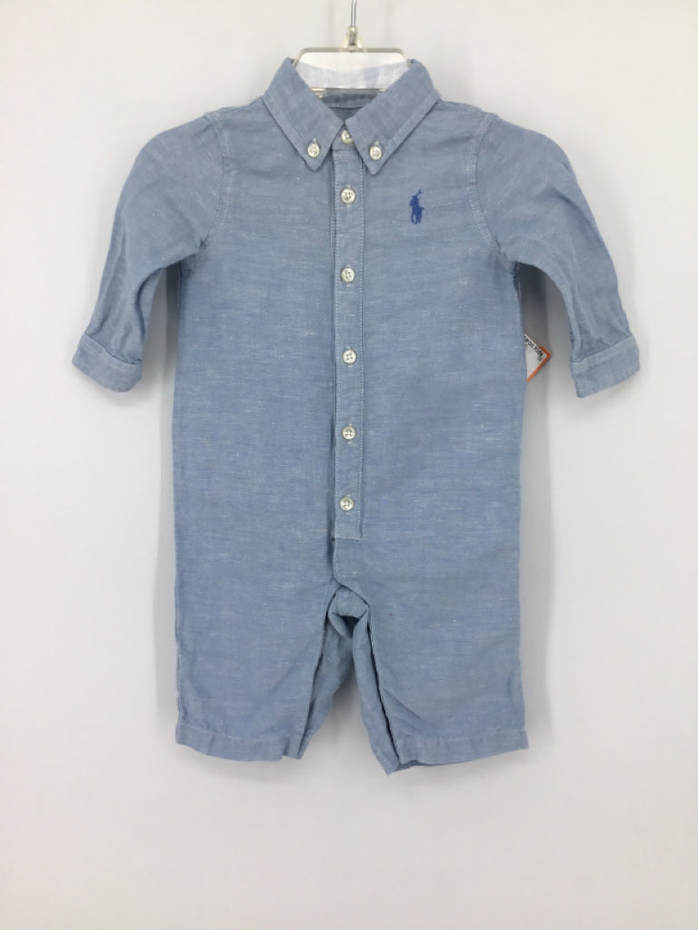 Ralph Lauren Child Size 3 Months Blue Solid Outfit - boys
