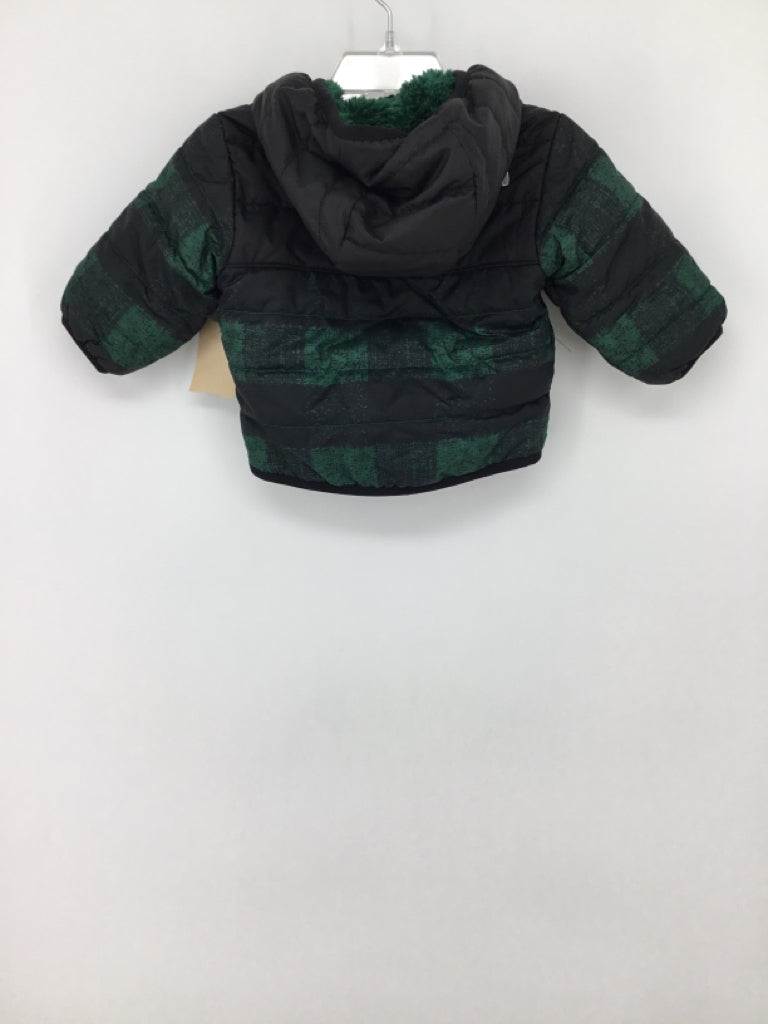 The North Face Child Size 0-3 Months Green Plaid Outerwear - boys