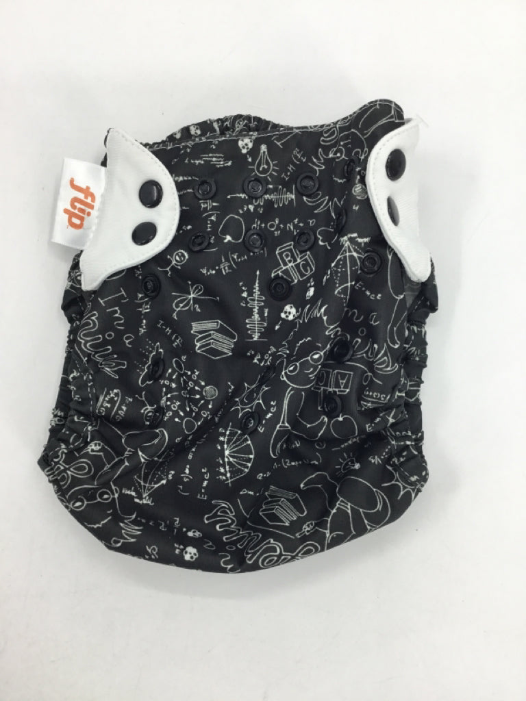 Flip Child Size One Size Black Pinstripe Cover Cloth Diaper