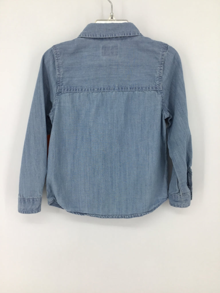 OshKosh B'gosh Child Size 4 Blue Solid Shirt - boys