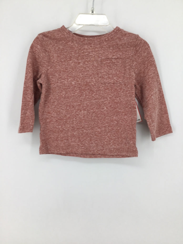 Cat & Jack Child Size 12 Months Red Marbled T-shirt - boys