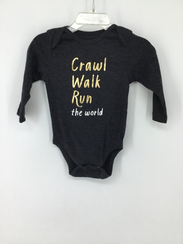 Old Navy Child Size 6-12 Months Gray Onesie