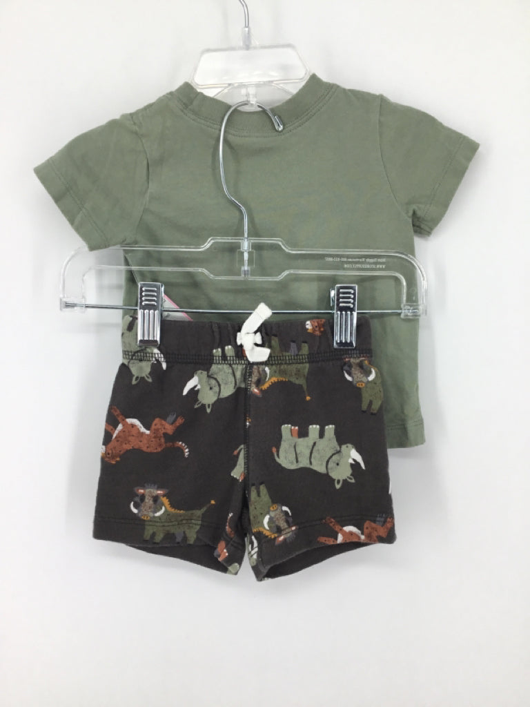 Carter's Child Size 6 Months Green screen printed Outfit - boys