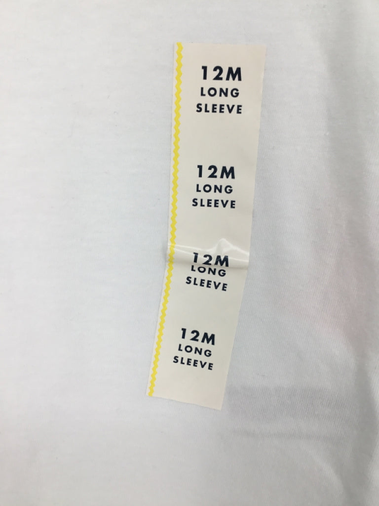 Cat & Jack Child Size 12 Months White Solid T-shirt - boys