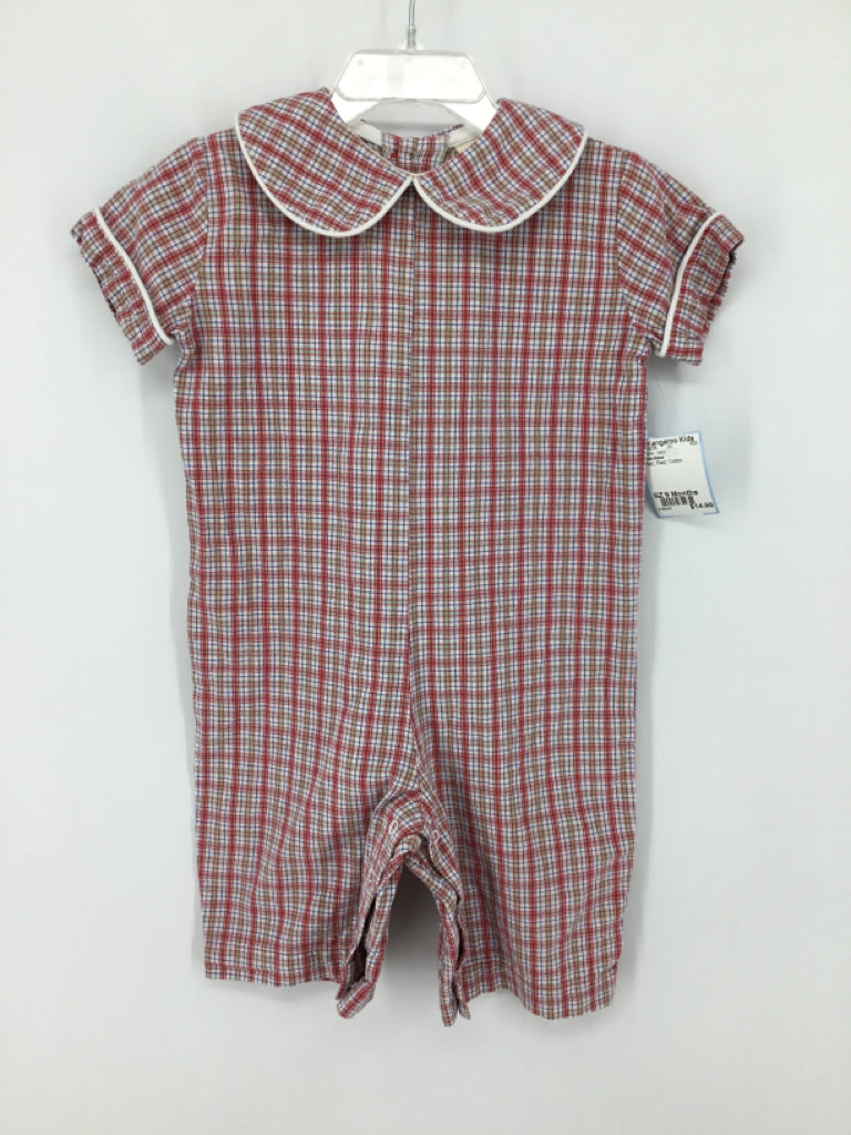 Abielle Child Size 9 Months Red Plaid Pants - boys