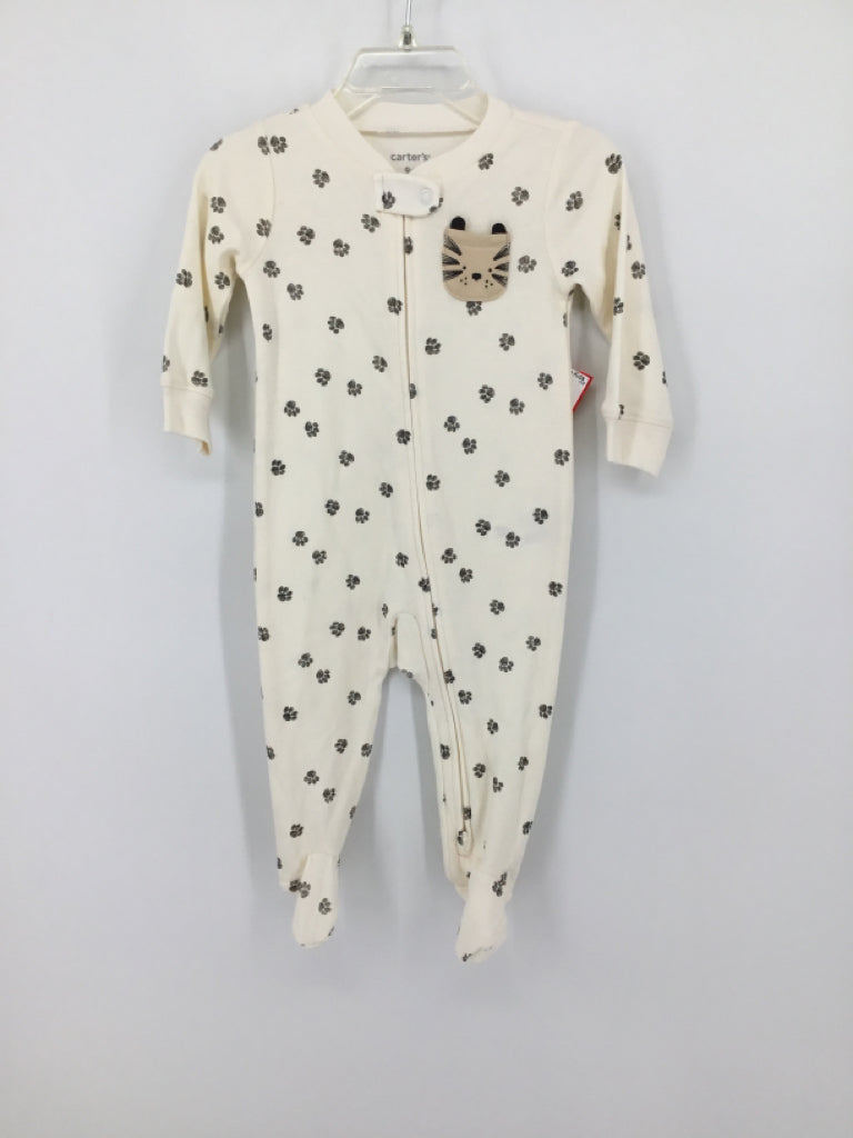 Carter's Child Size 9 Months Cream Sleepers