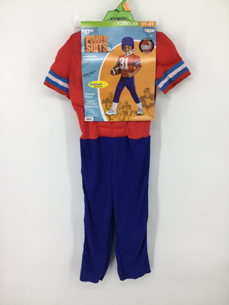 Disguise Child Size 3 Red Football Player Halloween Costume