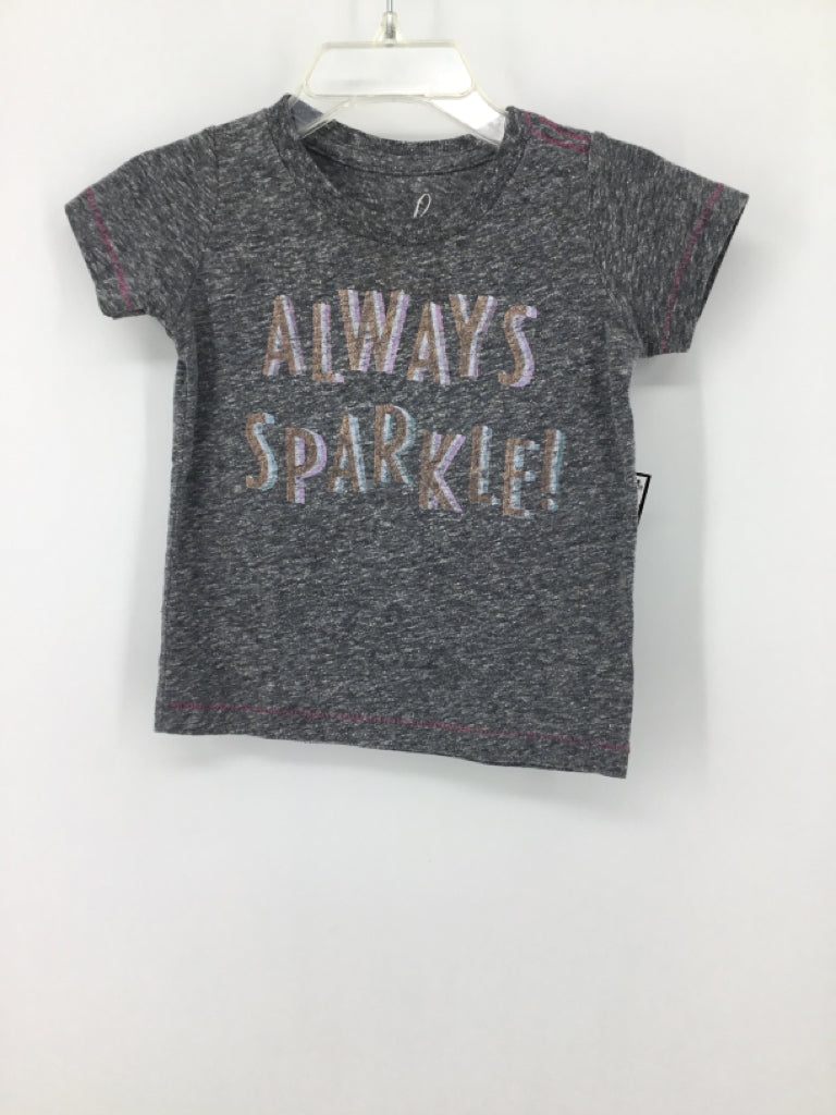 peek Child Size 6-12 Months Gray T-shirt - girls
