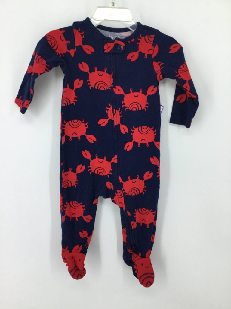 Just One You Made by Carters Child Size 9 Months Navy Sleepers