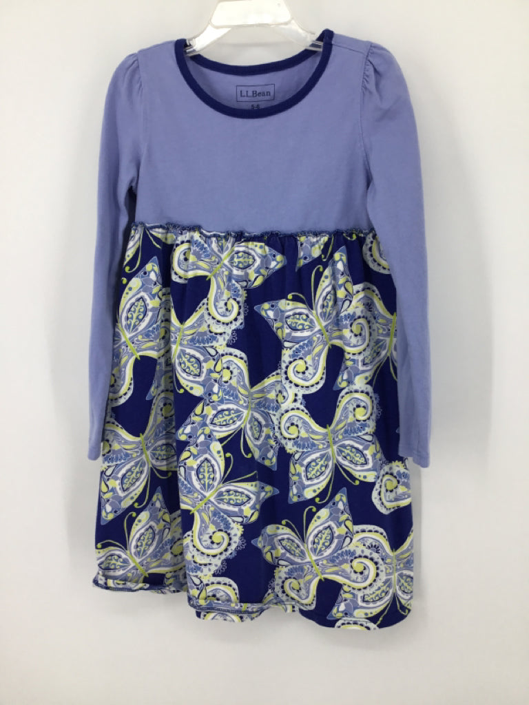 LL Bean Child Size 5 Blue Dress - girls