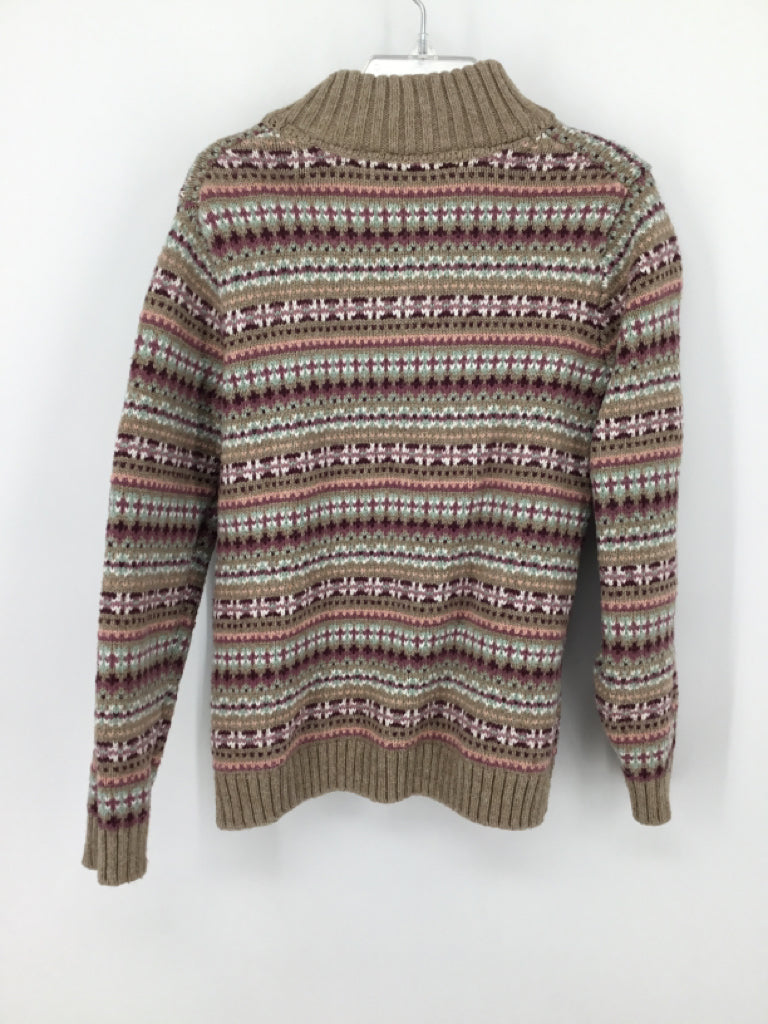 Janie and Jack Child Size 5 Tan Print Sweater - boys
