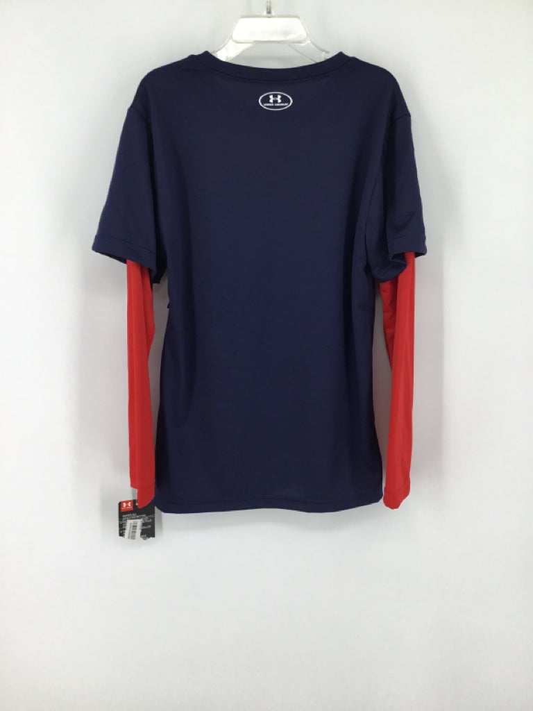 Under Armour Child Size 7 Navy screen printed T-shirt - boys