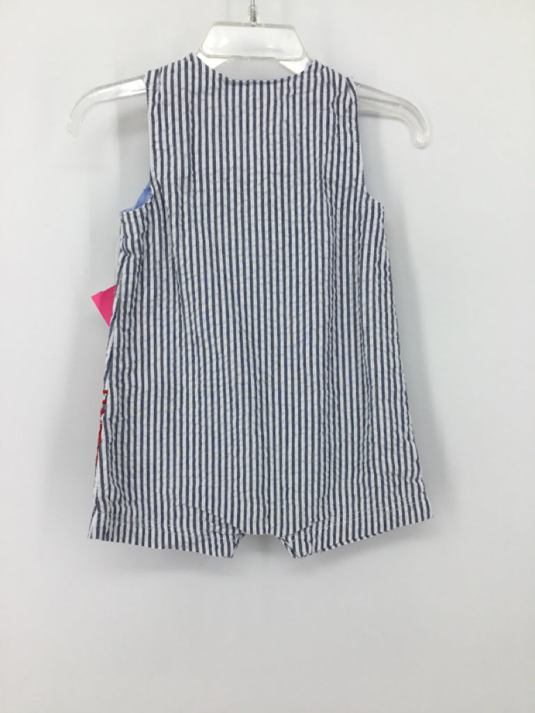 Little Me Child Size 9 Months Blue Stripe Outfit - boys