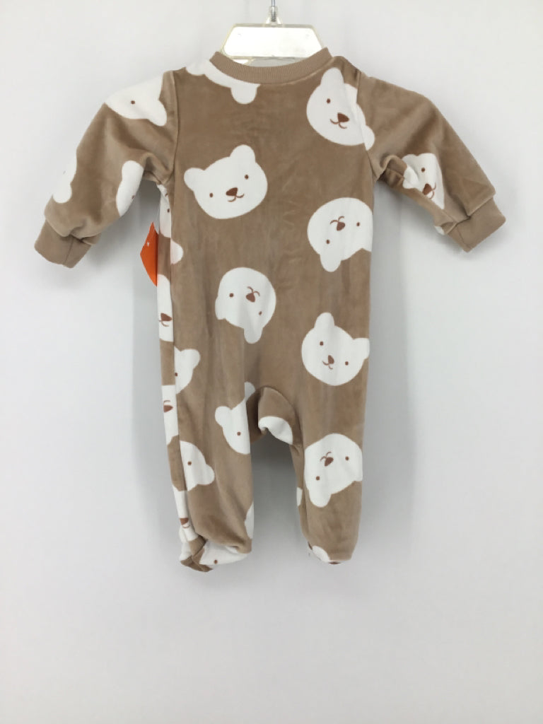 Just One You Made by Carters Child Size Newborn Tan Sleepers