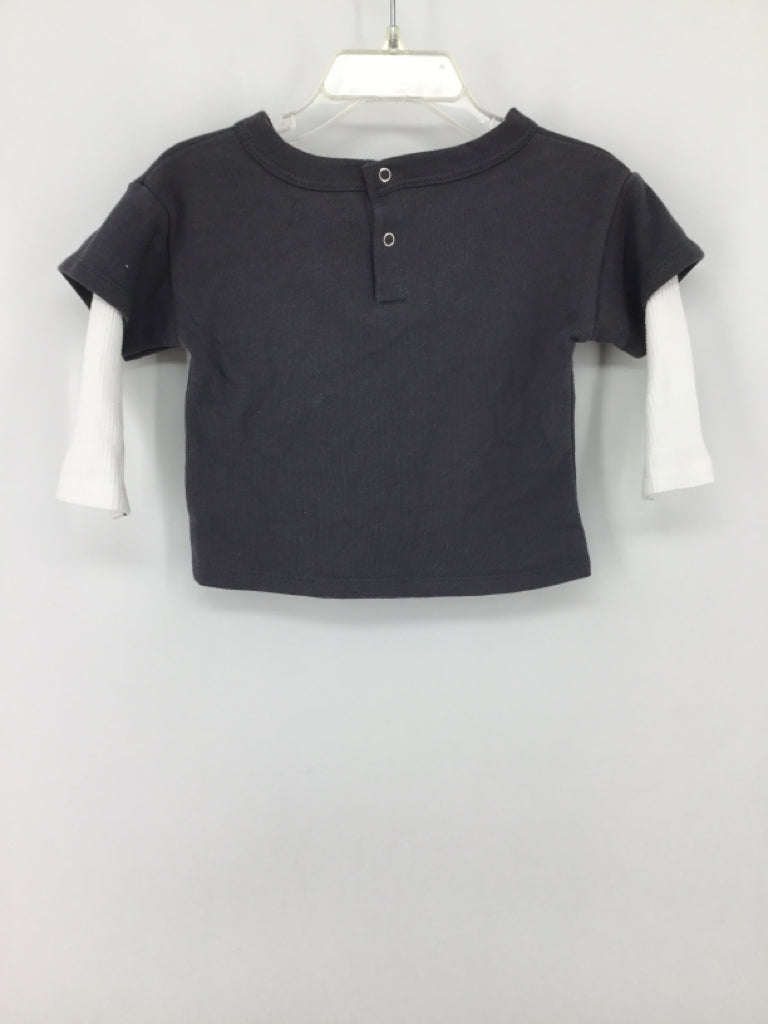 Grayson Mini Child Size 3-6 Months Gray screen printed T-shirt - boys