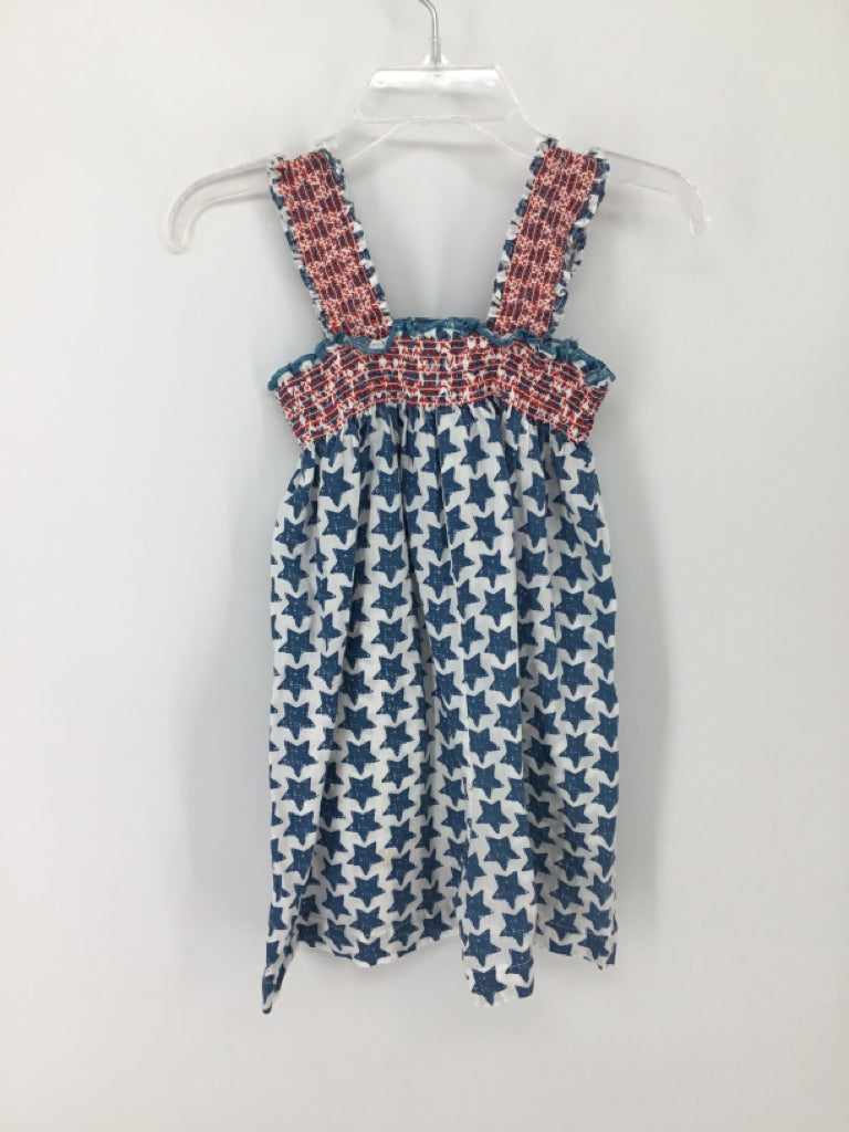 Pink Chicken Child Size 3 Blue Stars & Stripes Outfit