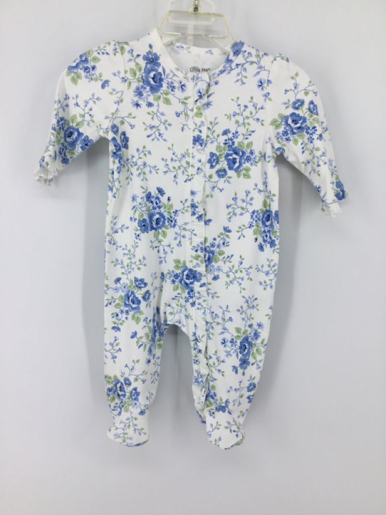 Little Me Child Size 3 Months Blue Sleepers