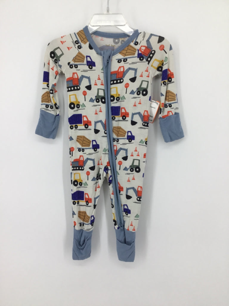 Little Sleepies Child Size 0-3 Months Blue Print Pajamas - boys