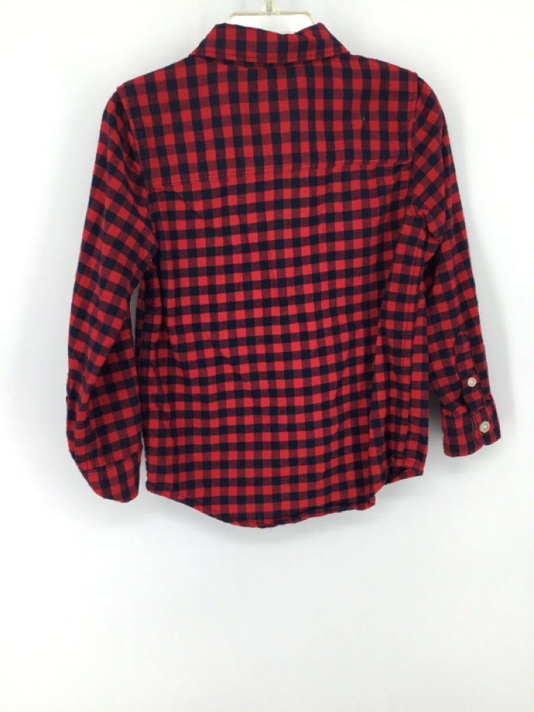 OshKosh B'gosh Child Size 3 Red Checkered Shirt - boys