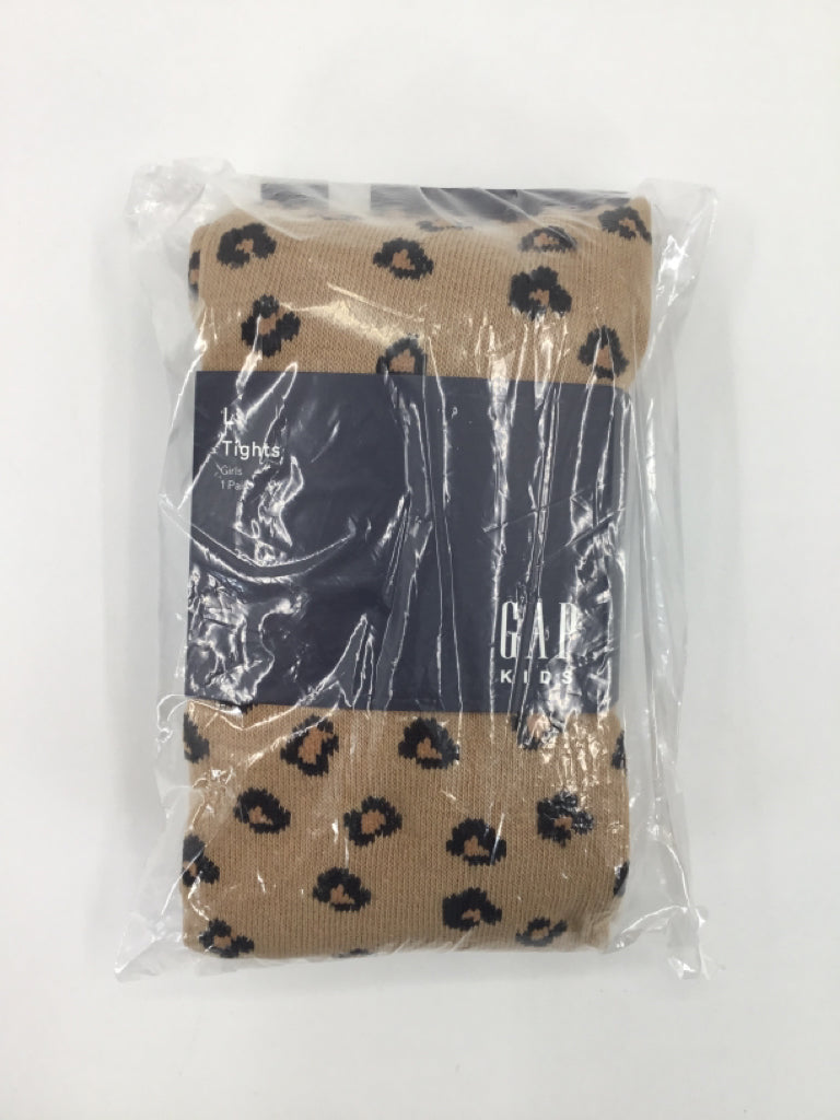 Gap Child Size L Tan Leopard Print Tights - girls