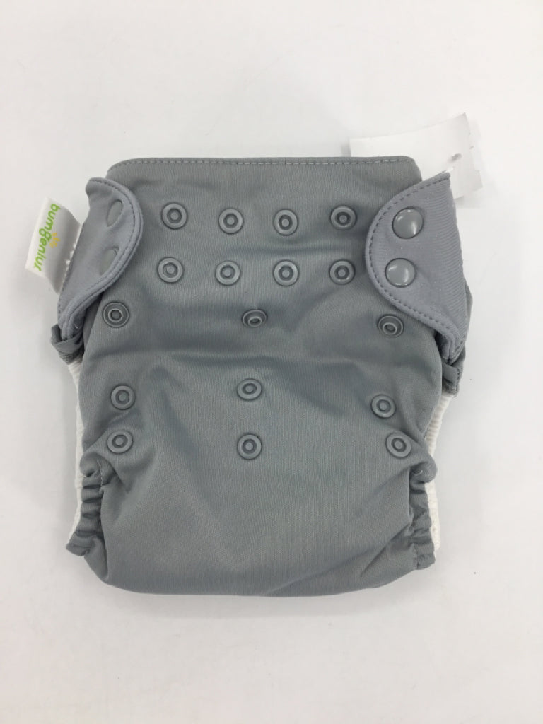 Bum Genius Child Size One Size Gray Solid Free Time Cloth Diaper