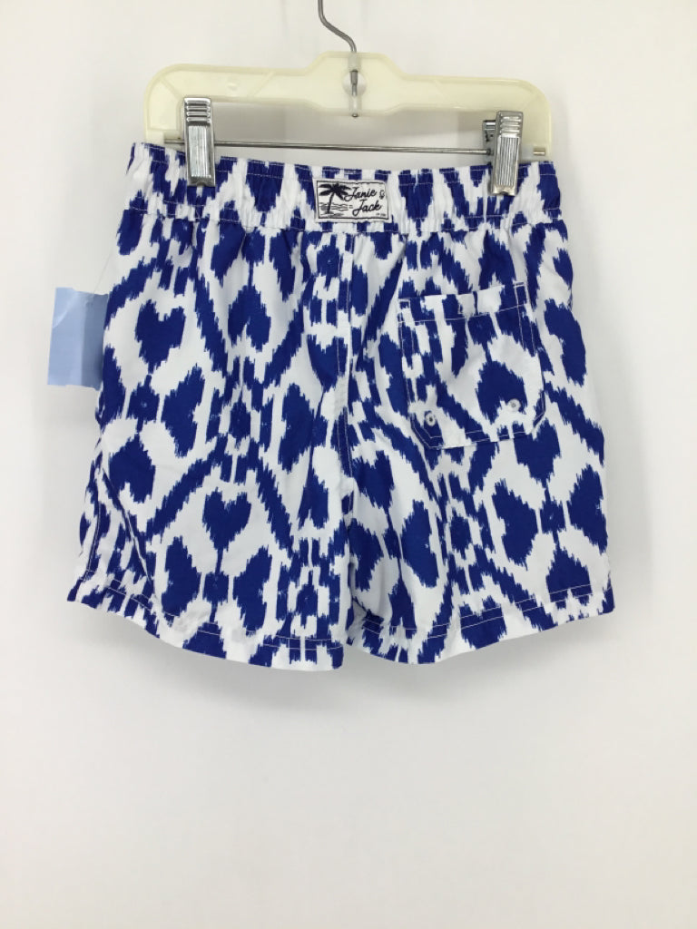 Janie and Jack Child Size 6 Blue Print Swimwear - boys