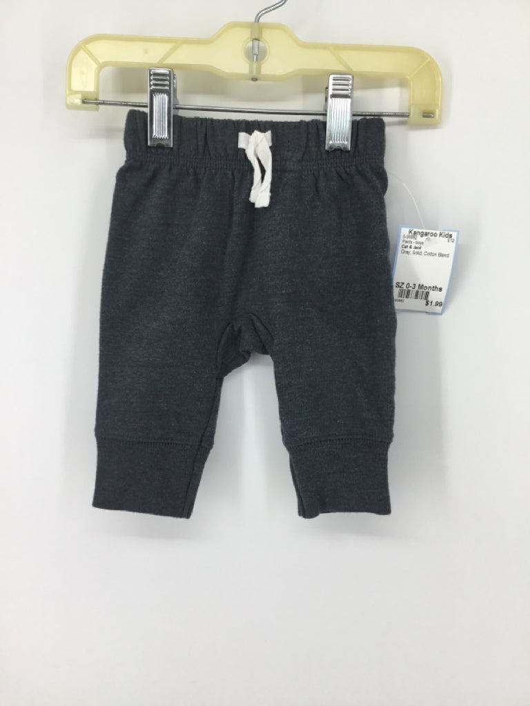 Cat & Jack Child Size 0-3 Months Gray Solid Pants - boys