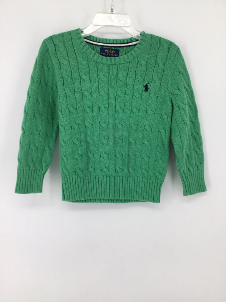 Ralph Lauren Child Size 3 Green Solid Sweater - boys