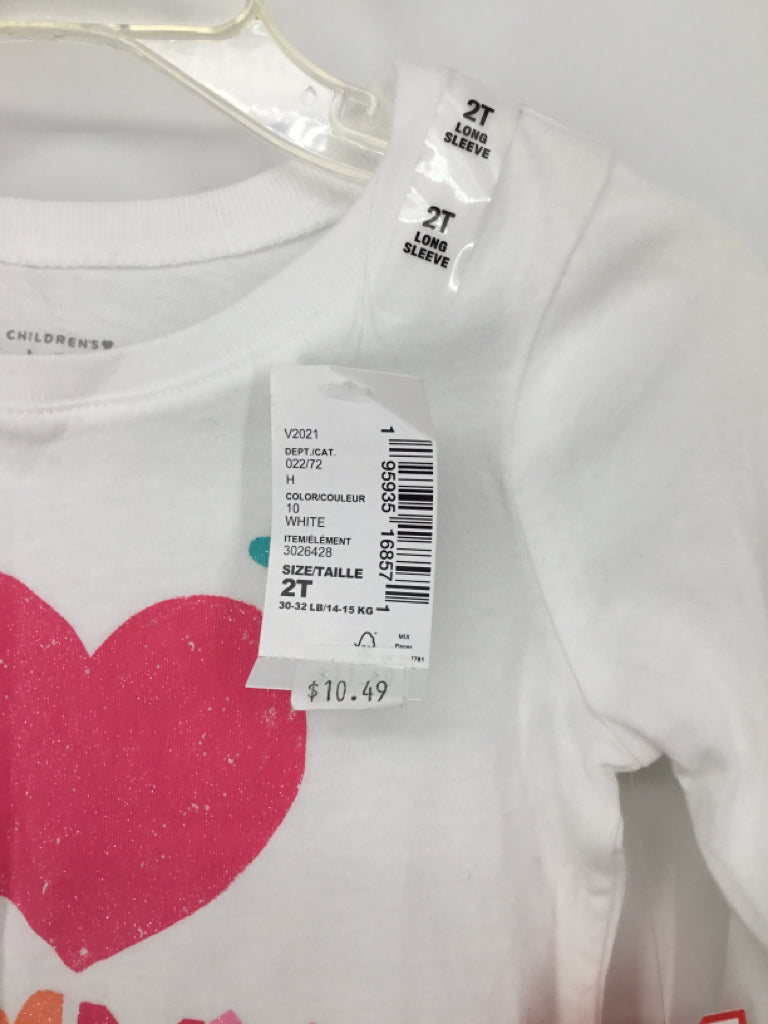 Childrens Place Child Size 2 White T-shirt - girls