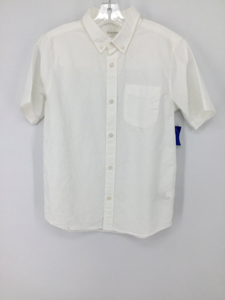 Old Navy Child Size 10 White Solid Shirt - boys