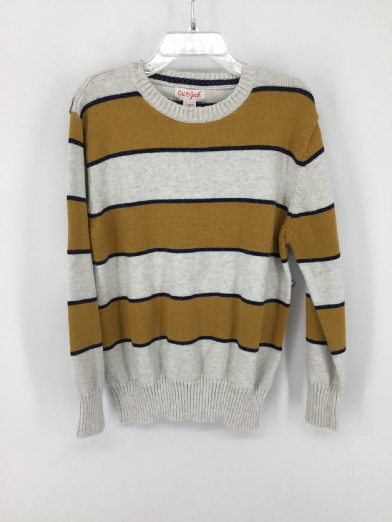 Cat & Jack Child Size 6 Yellow Stripe Sweater - boys